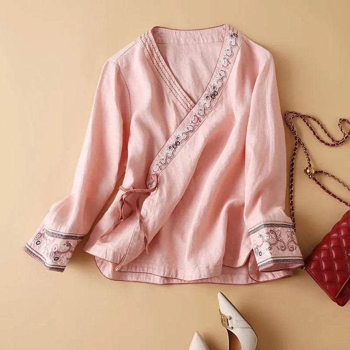 Zoe Felicitas Linen Blouse