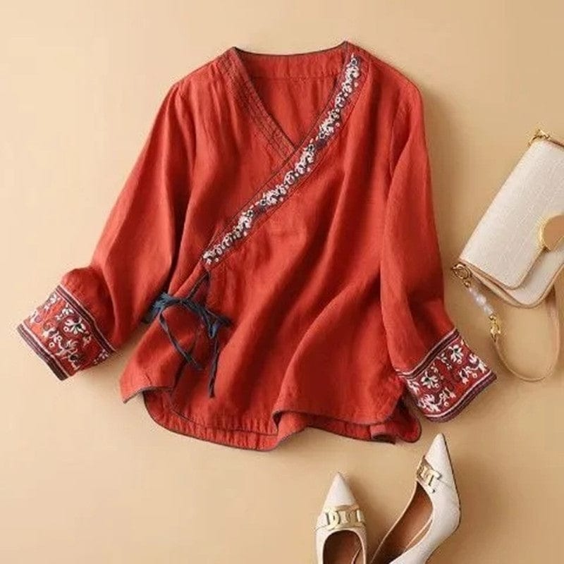 Zoe Felicitas Linen Blouse