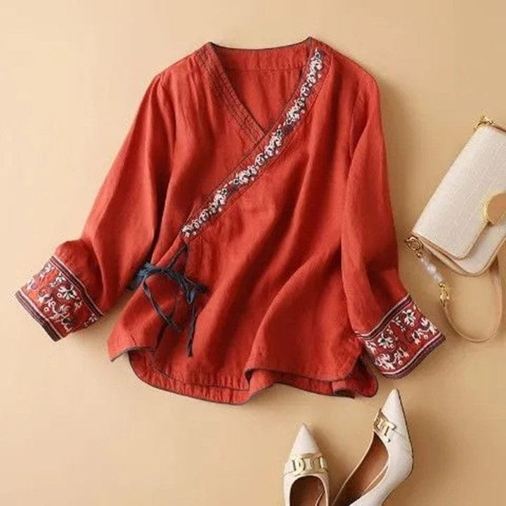 Zoe Felicitas Linen Blouse
