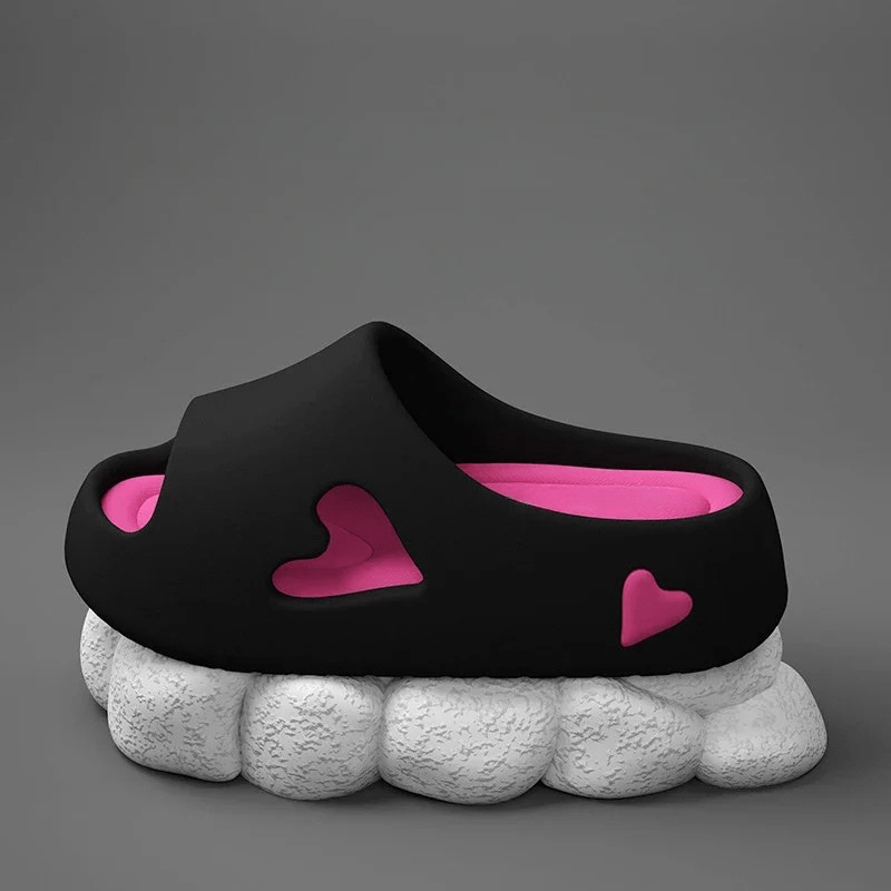 Puffluv Heart-Cutout Cloud Slides