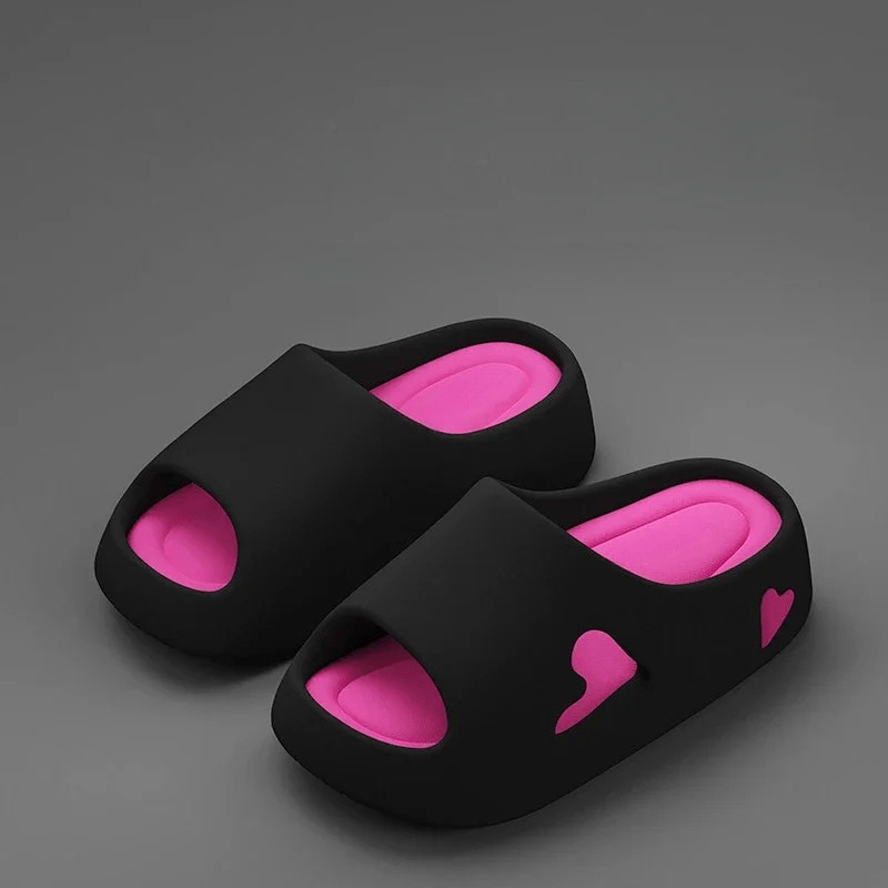 Puffluv Heart-Cutout Cloud Slides