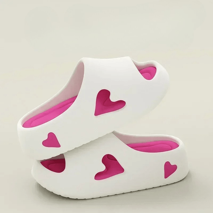 Puffluv Heart-Cutout Cloud Slides