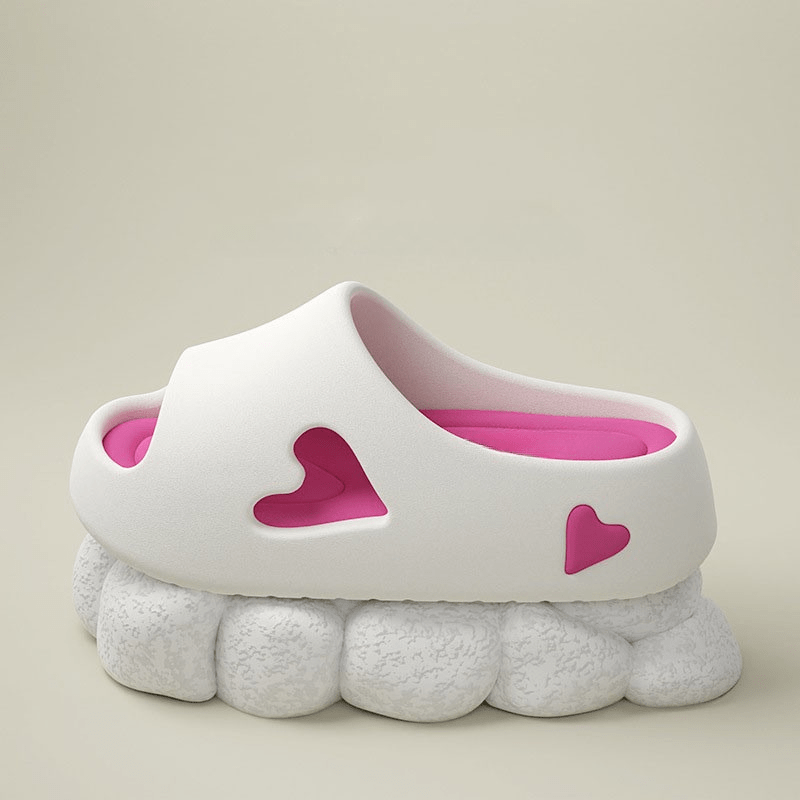 Puffluv Heart-Cutout Cloud Slides