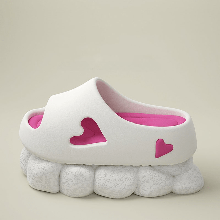 Puffluv Heart-Cutout Cloud Slides