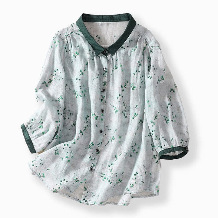 Liora Floral Linen Blouse