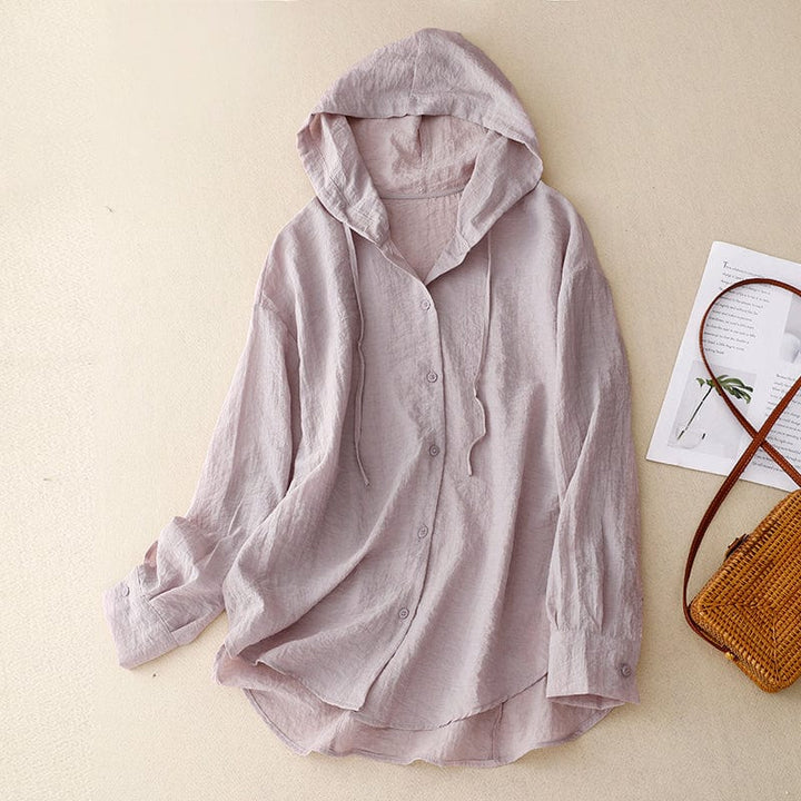 Lucera Hooded Linen Blouse