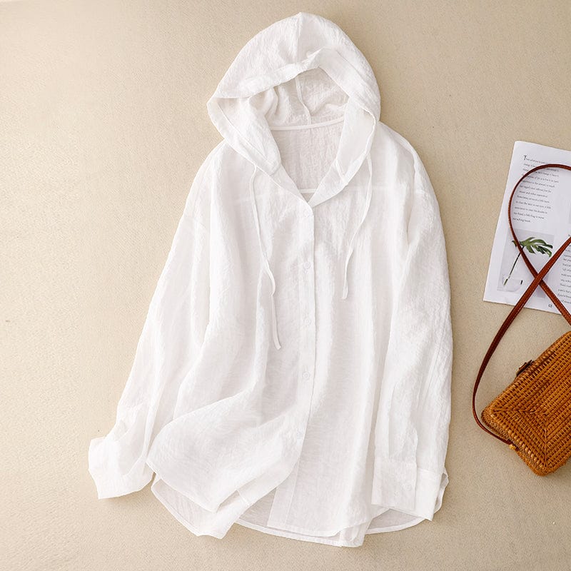 Lucera Hooded Linen Blouse