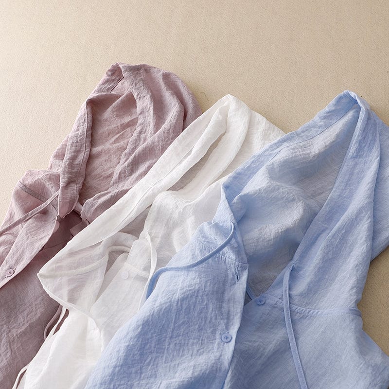Lucera Hooded Linen Blouse
