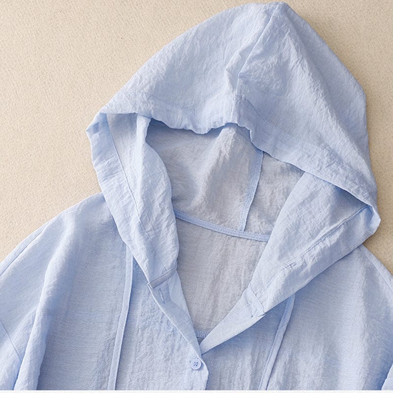Lucera Hooded Linen Blouse
