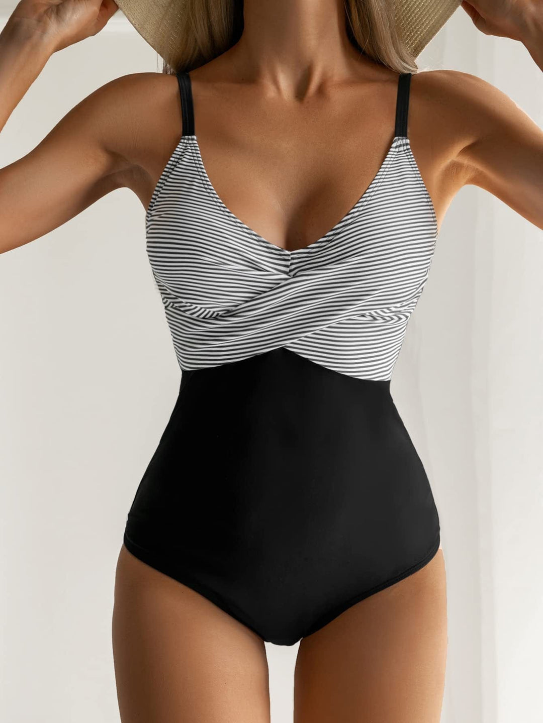 Isalina Tropical Twist-Front Swimsuit