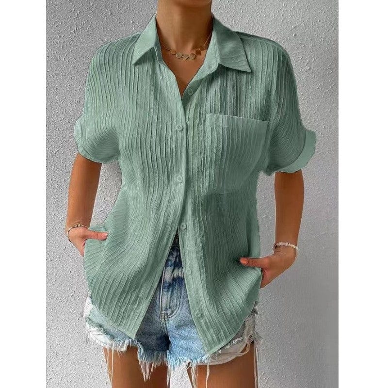 Sorella Crinkled Button-Up Shirt