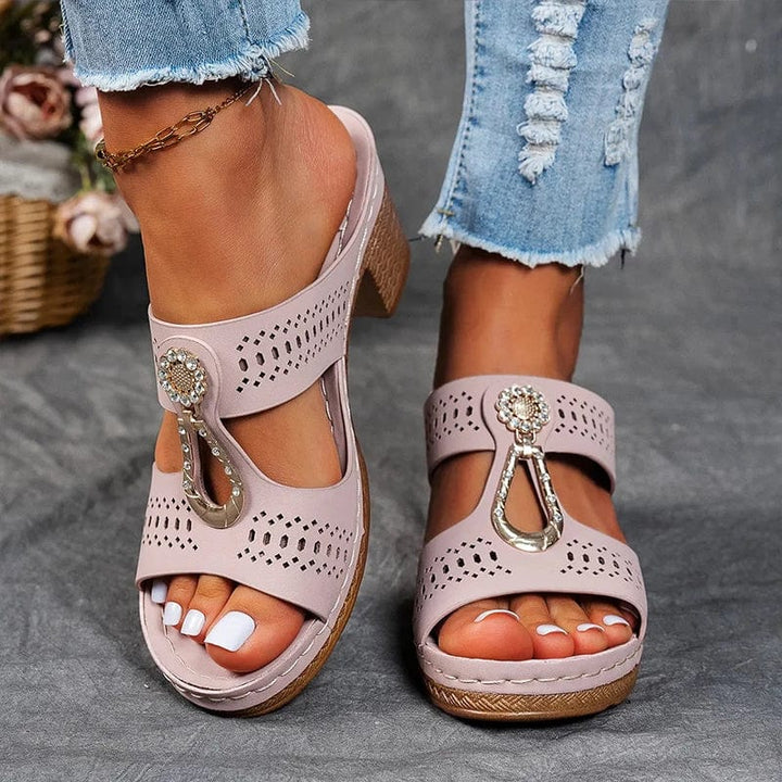 Mirena Bejeweled Orthopedic Sandals