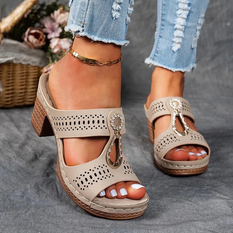 Mirena Bejeweled Orthopedic Sandals