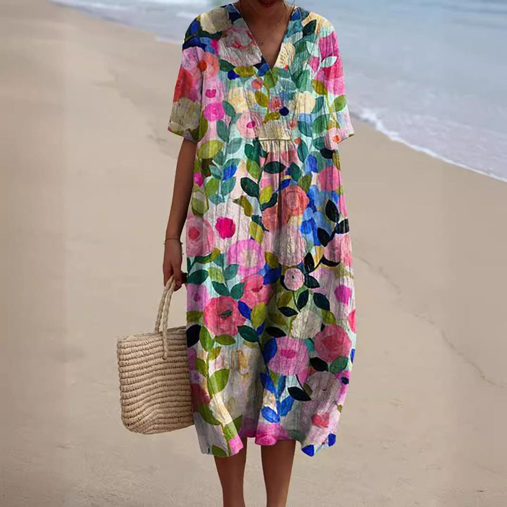 Nicka Vibrant Floral Dress
