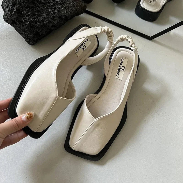 Lidia Square-Toe Slingbacks