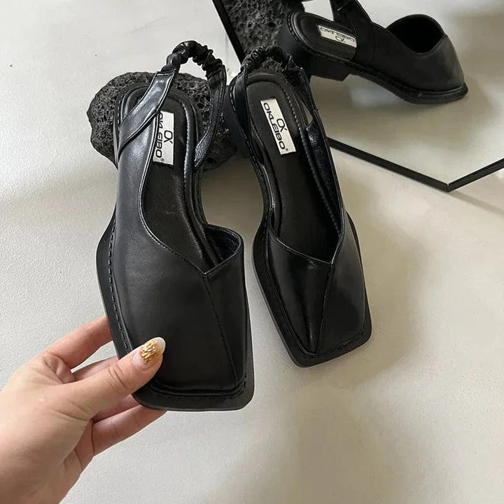 Lidia Square-Toe Slingbacks