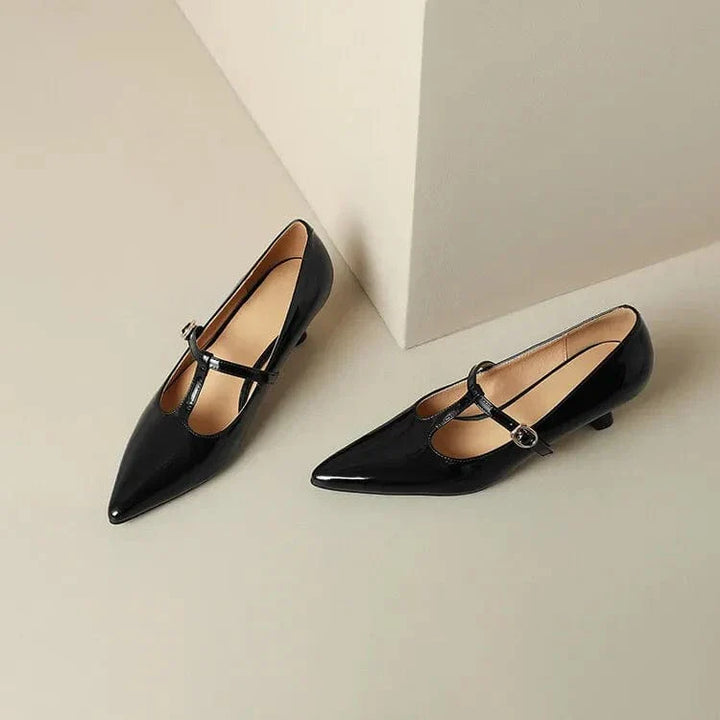 Olysa Patent Leather Kitten Heels