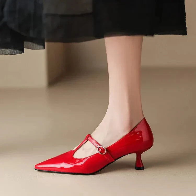 Olysa Patent Leather Kitten Heels