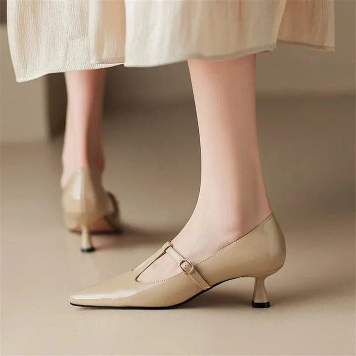 Olysa Patent Leather Kitten Heels
