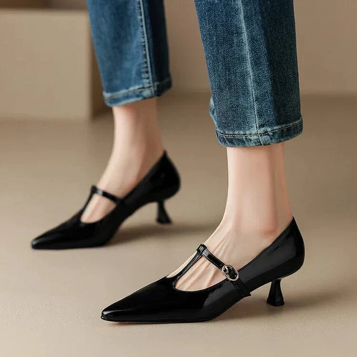 Olysa Patent Leather Kitten Heels