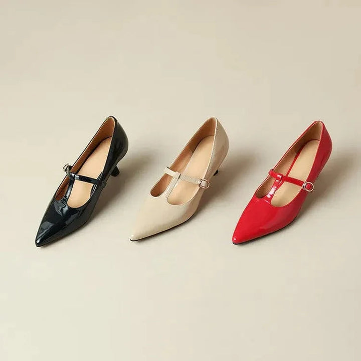 Olysa Patent Leather Kitten Heels