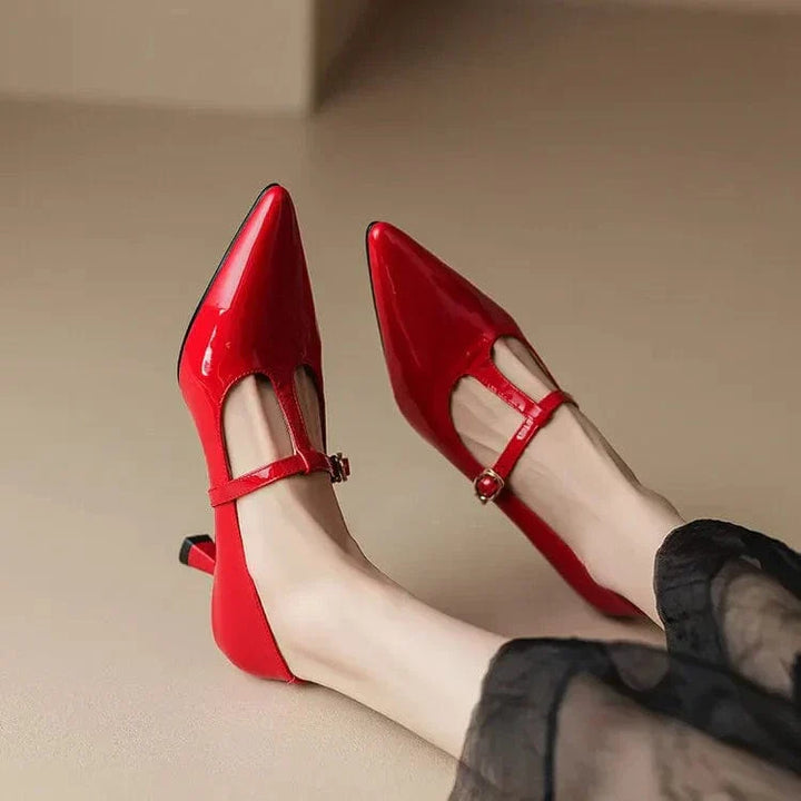 Olysa Patent Leather Kitten Heels