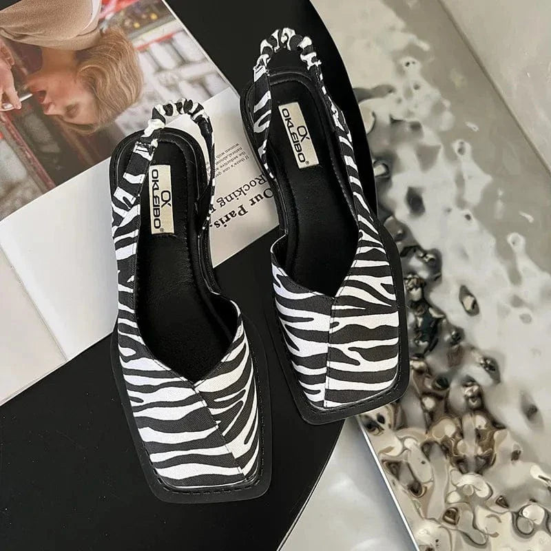 Lidia Square-Toe Slingbacks