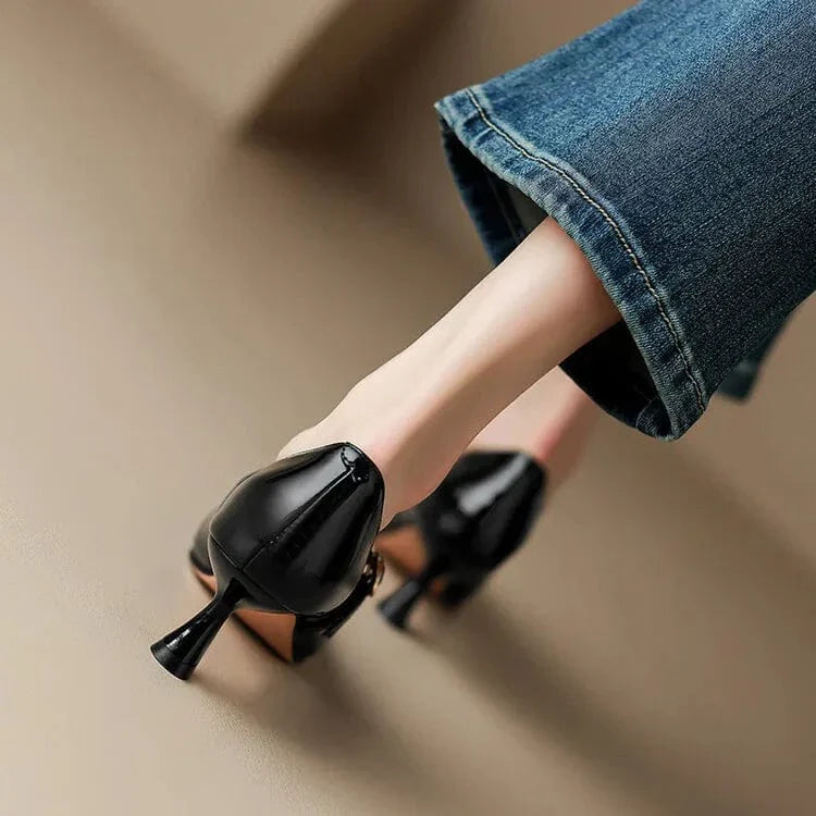 Olysa Patent Leather Kitten Heels