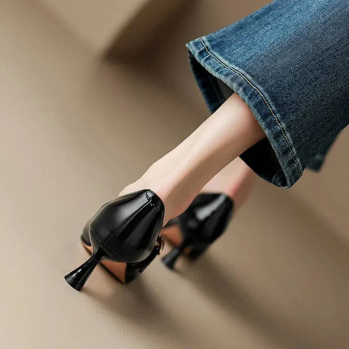 Olysa Patent Leather Kitten Heels