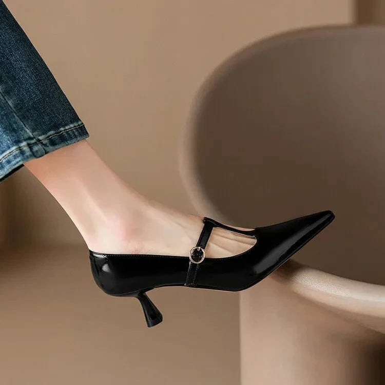 Olysa Patent Leather Kitten Heels