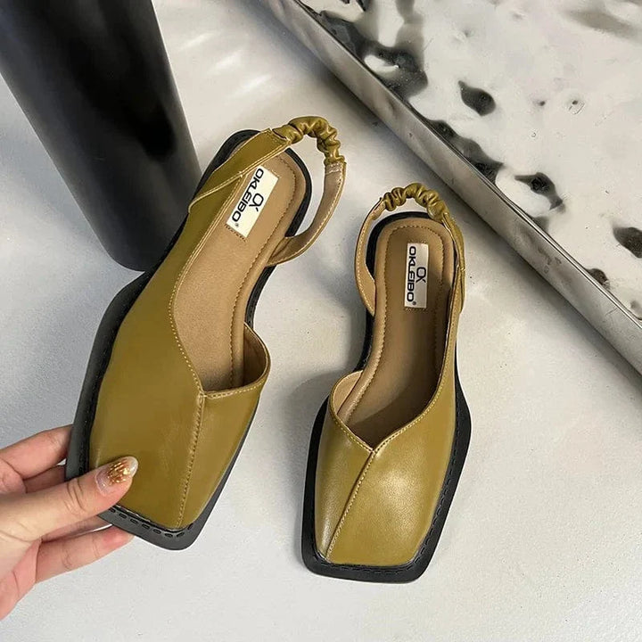 Lidia Square-Toe Slingbacks