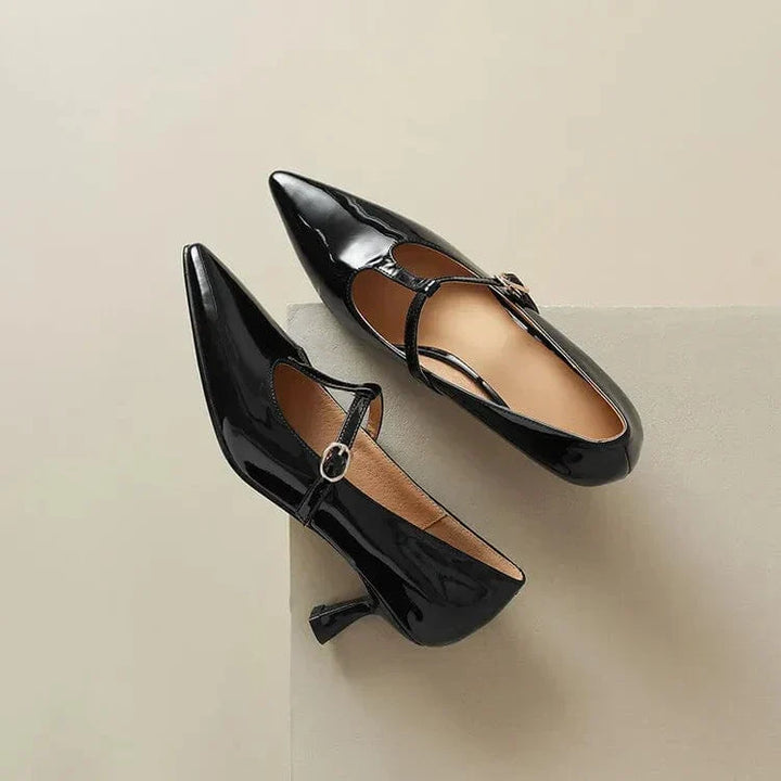 Olysa Patent Leather Kitten Heels