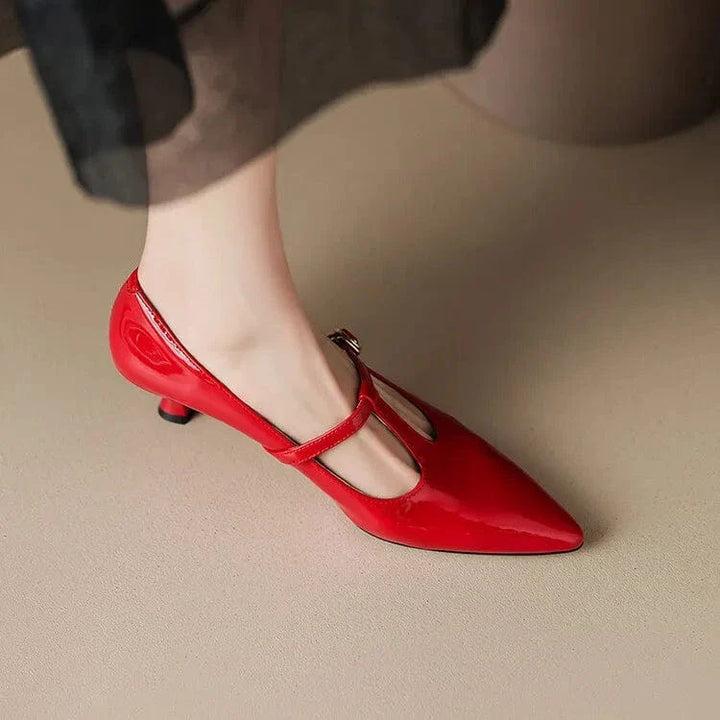 Olysa Patent Leather Kitten Heels