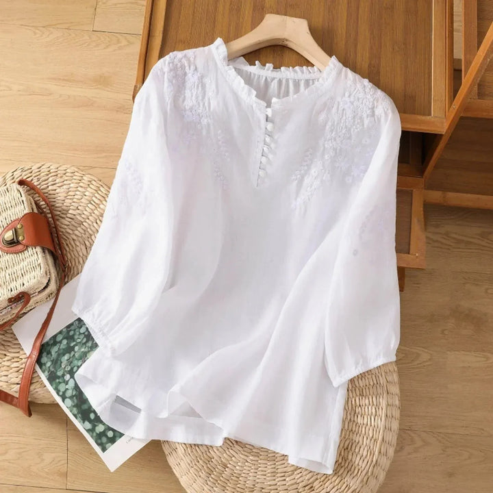 Evelyn Linen Blouse