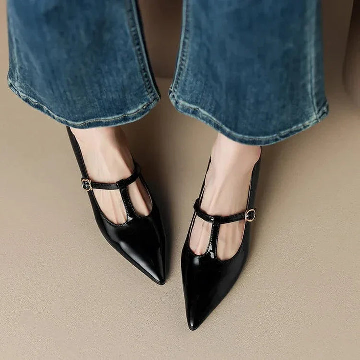 Olysa Patent Leather Kitten Heels