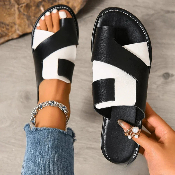 Selina Two-Tone Summer Slides