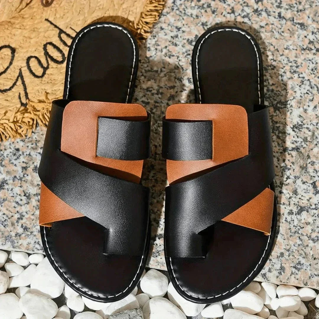 Selina Two-Tone Summer Slides
