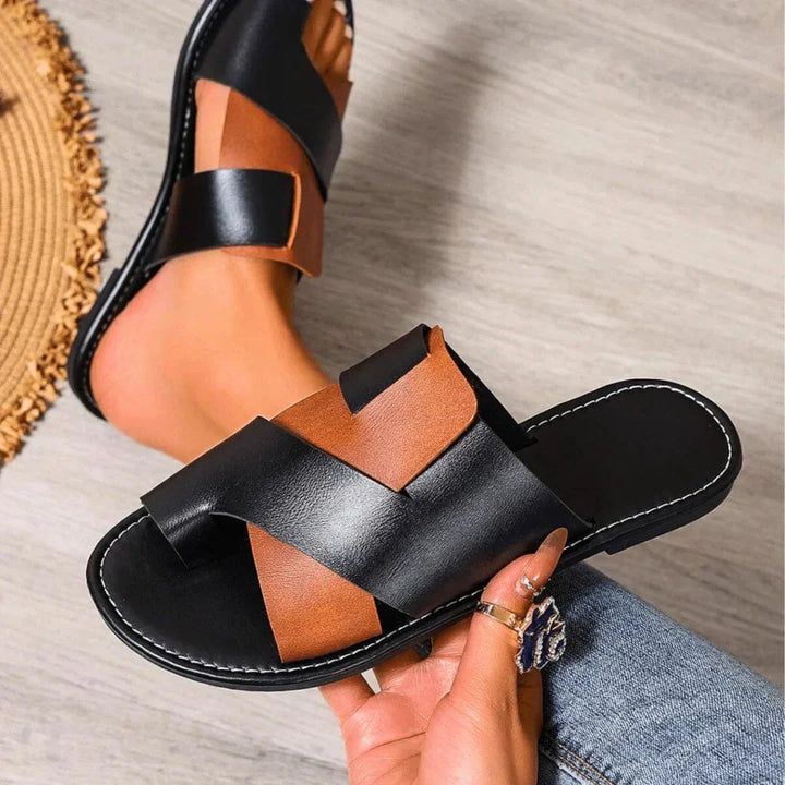 Selina Two-Tone Summer Slides