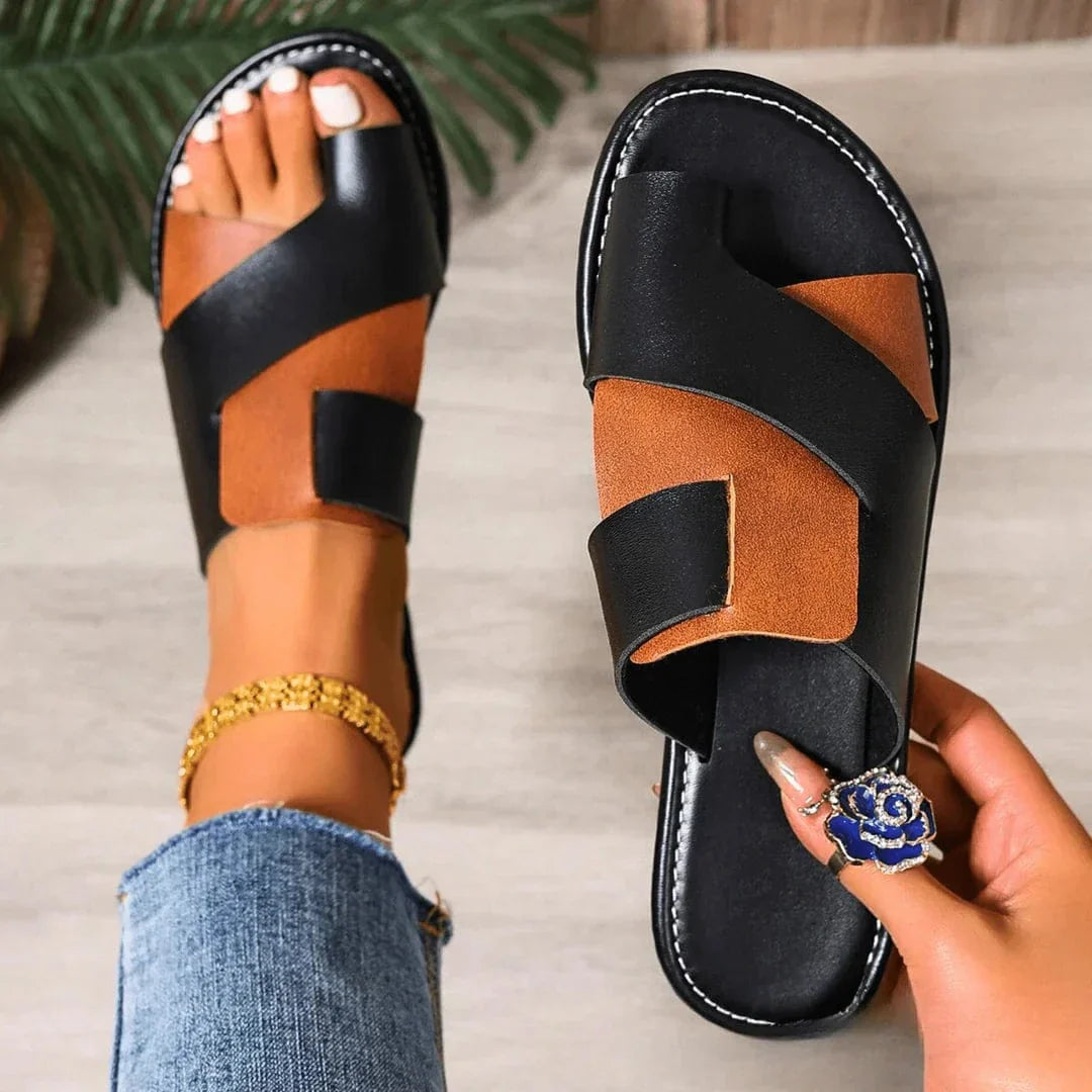 Selina Two-Tone Summer Slides