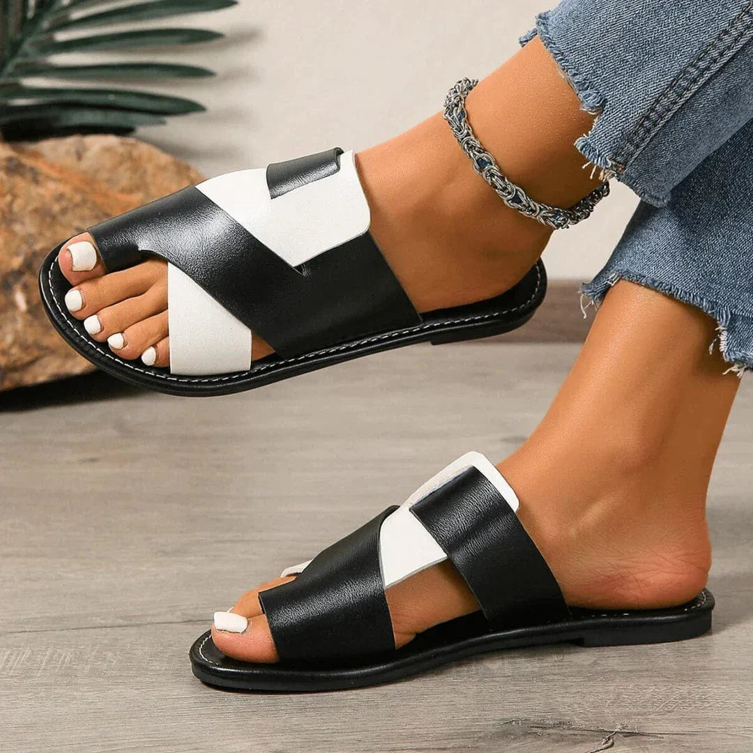 Selina Two-Tone Summer Slides