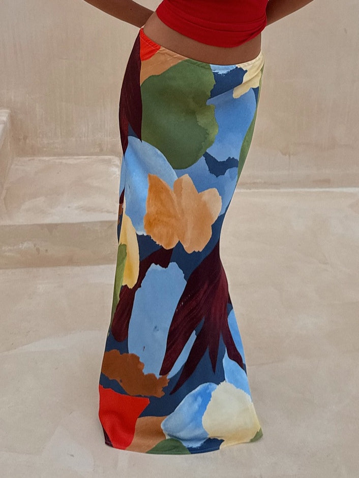 Abstract Geometric Pattern Skirt