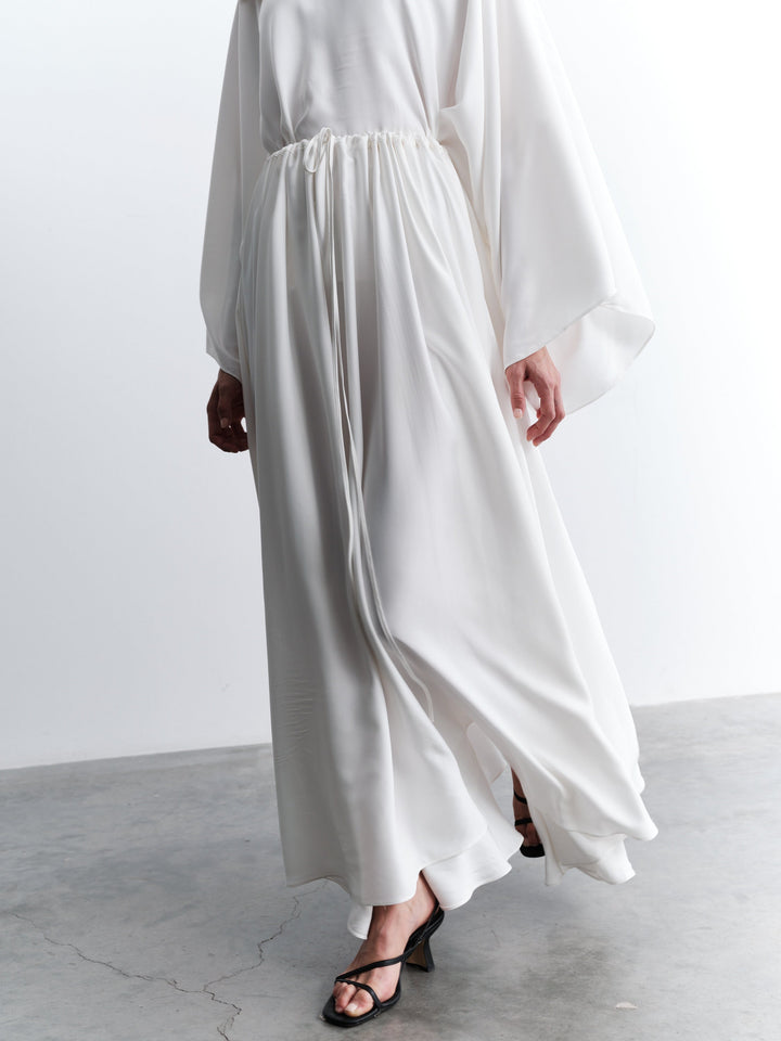 White Simple Loose Top and Skirt Two-piece Suit