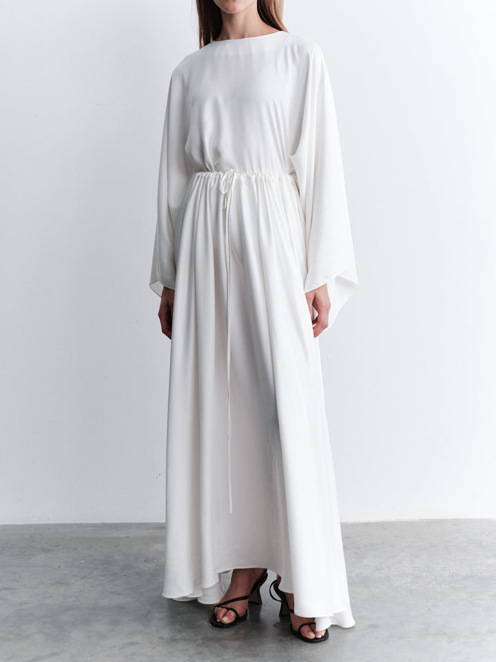 White Simple Loose Top and Skirt Two-piece Suit