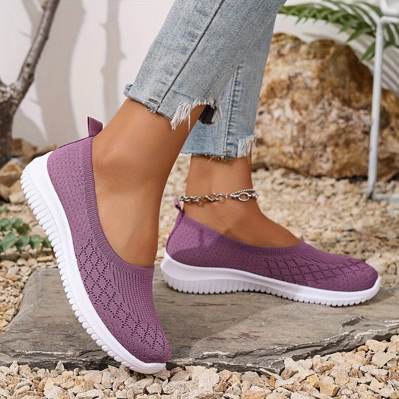 Lyra Diamond-Knit Slip-Ons