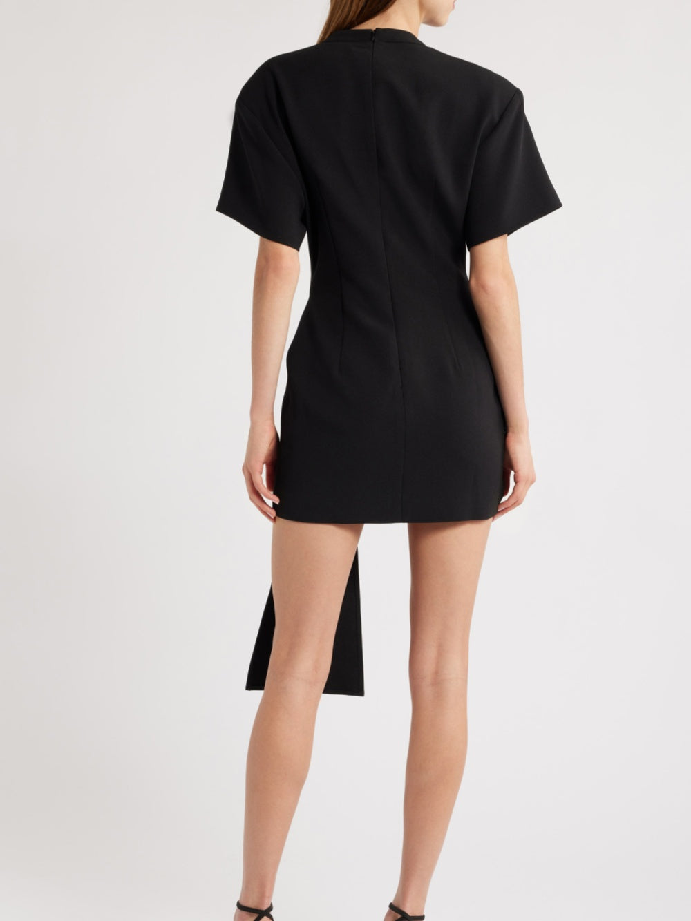 Draped Belted Mini Dress