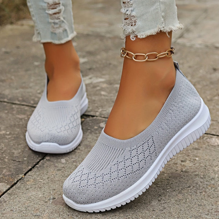 Lyra Diamond-Knit Slip-Ons