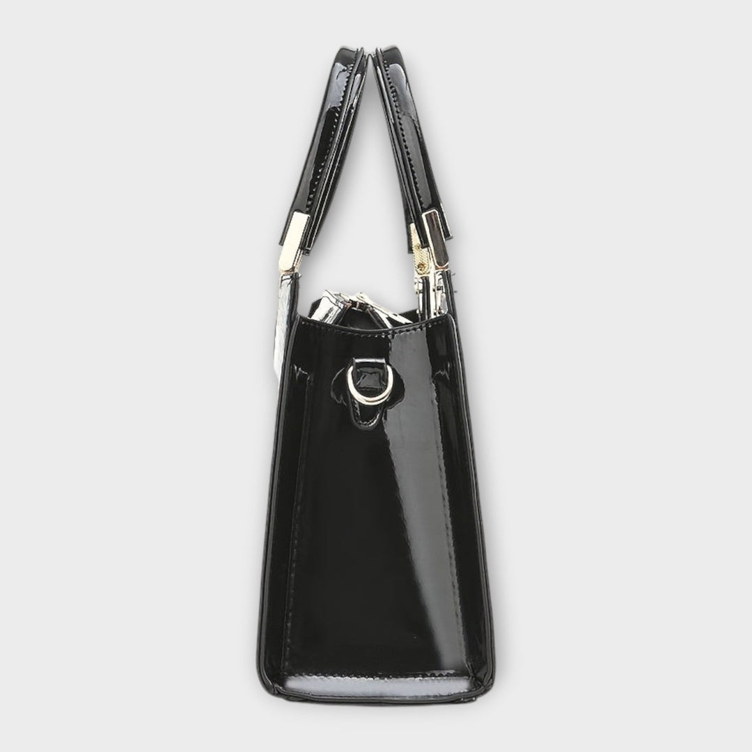 Ava - Glossy Crocodile Pattern Handbag