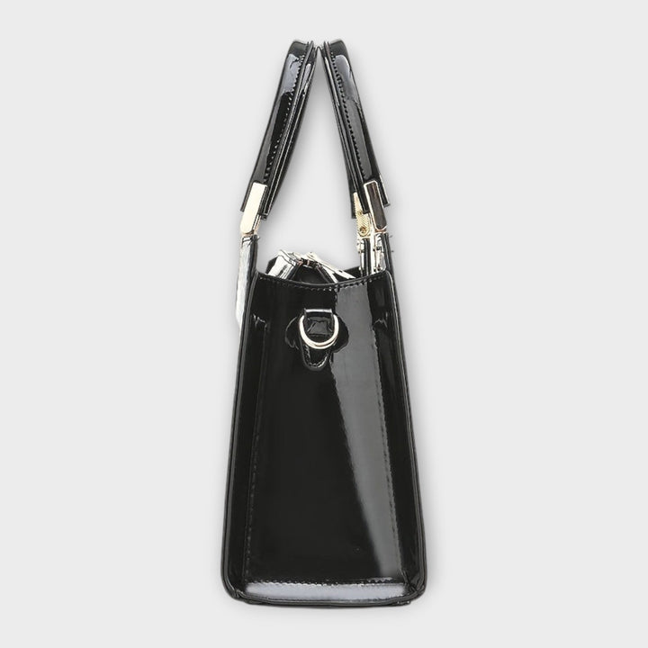 Ava - Glossy Crocodile Pattern Handbag