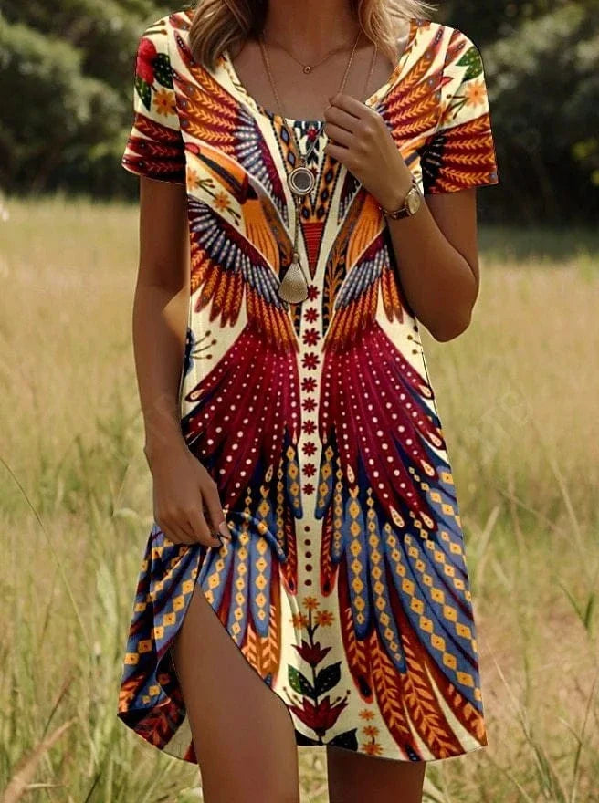 Liora Featherflare Dress