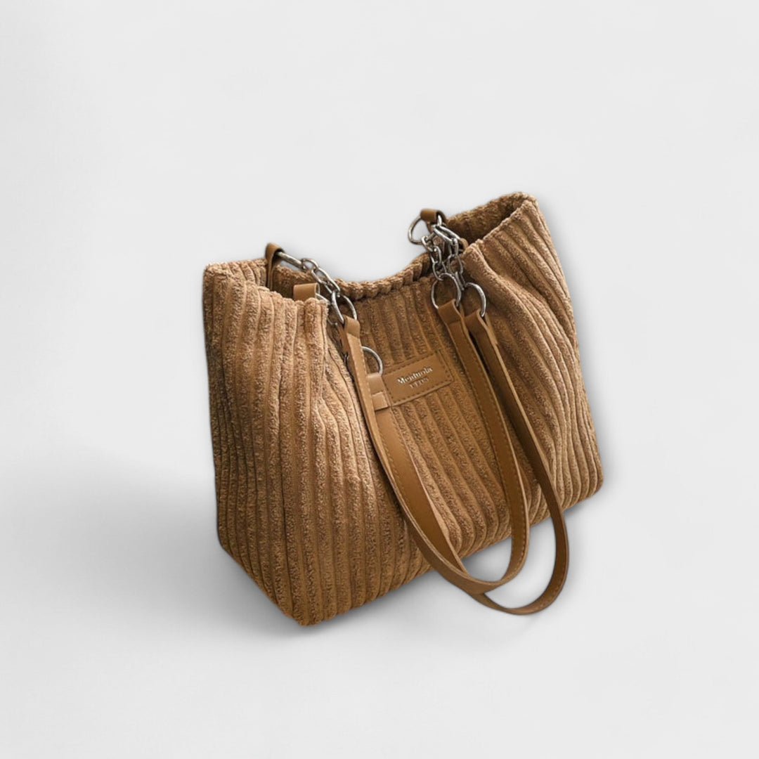 Ava - Soft Cord Shoulder Bag